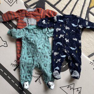 Carters fleece footies 3 month